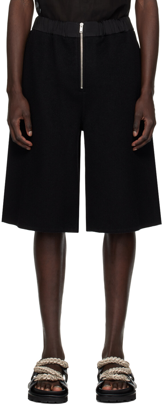 

Черные шорты свободного кроя Jil Sander