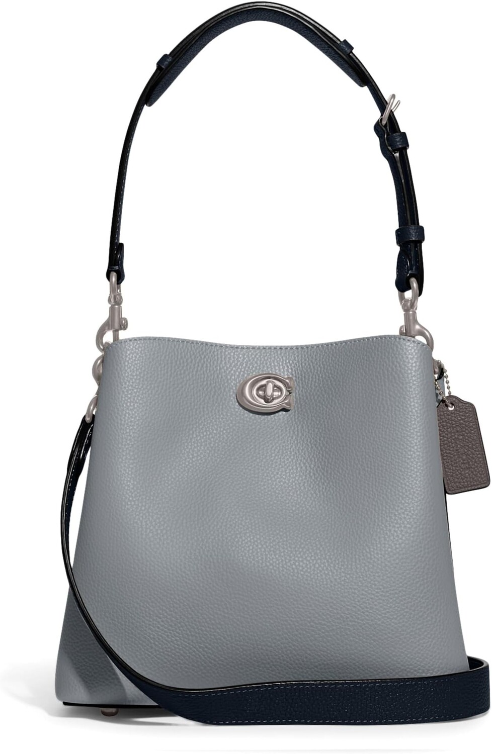

Сумка Color-Block Leather Willow Bucket COACH, цвет Grey/Blue/Multi
