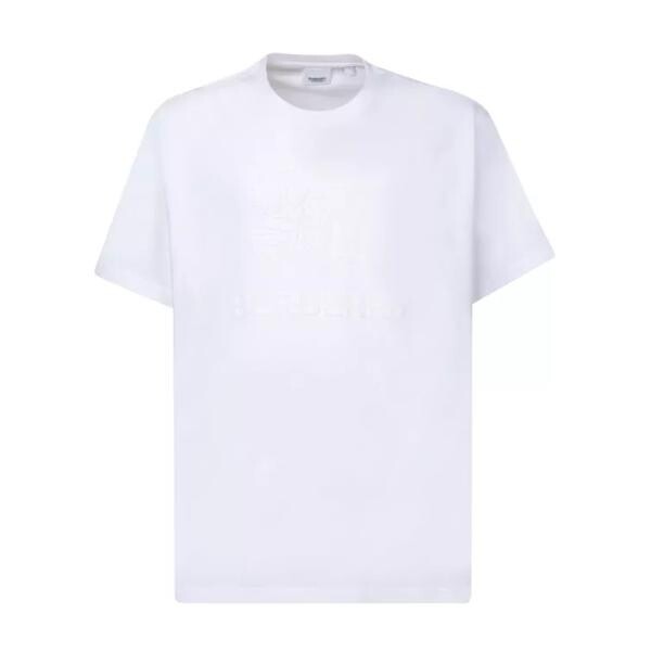 

Футболка signature embossed logo cotton t-shirt Burberry, белый