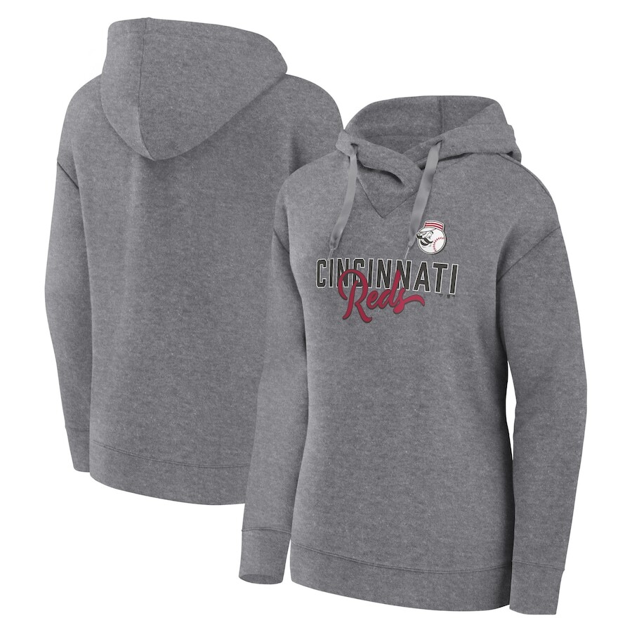 

Пуловер с капюшоном Fanatics Branded Cincinnati Reds, серый