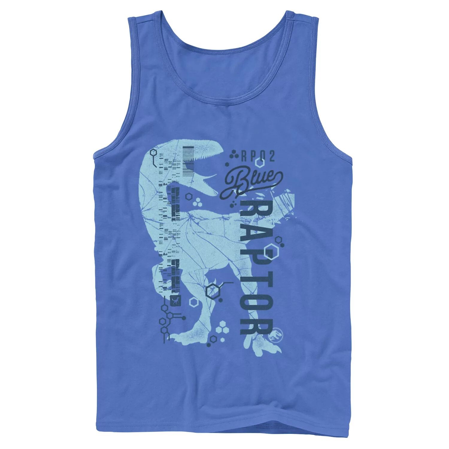 

Мужская майка Jurassic World Two Blue Raptor DNA Code Silhouette Tank Licensed Character
