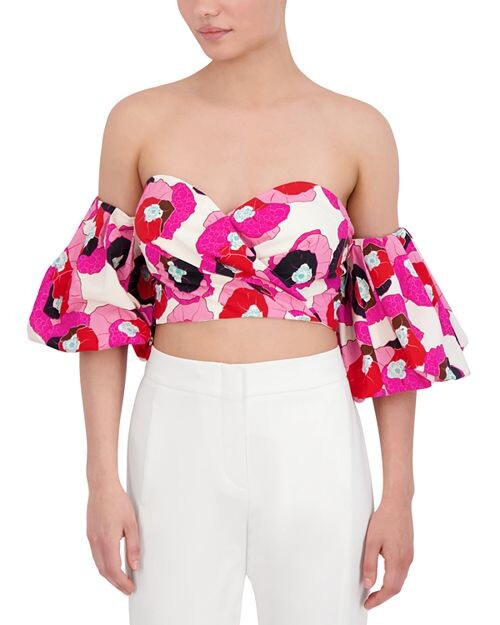 

Топ с открытыми плечами BCBGMAXAZRIA, цвет Multi