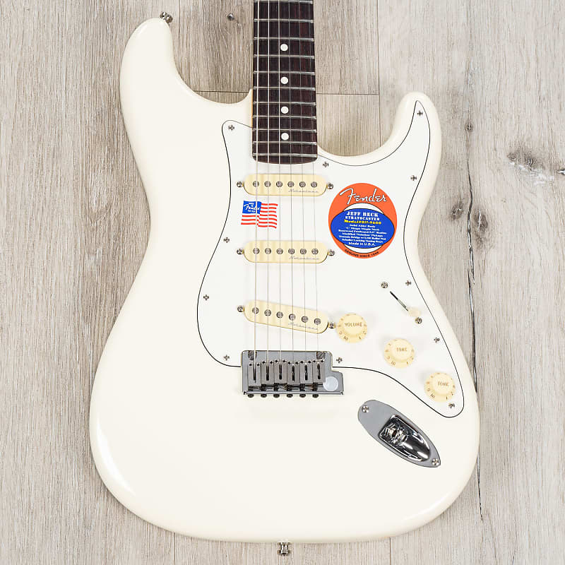 цена Электрогитара Fender Jeff Beck Signature Stratocaster Guitar, Rosewood Fretboard, Olympic White