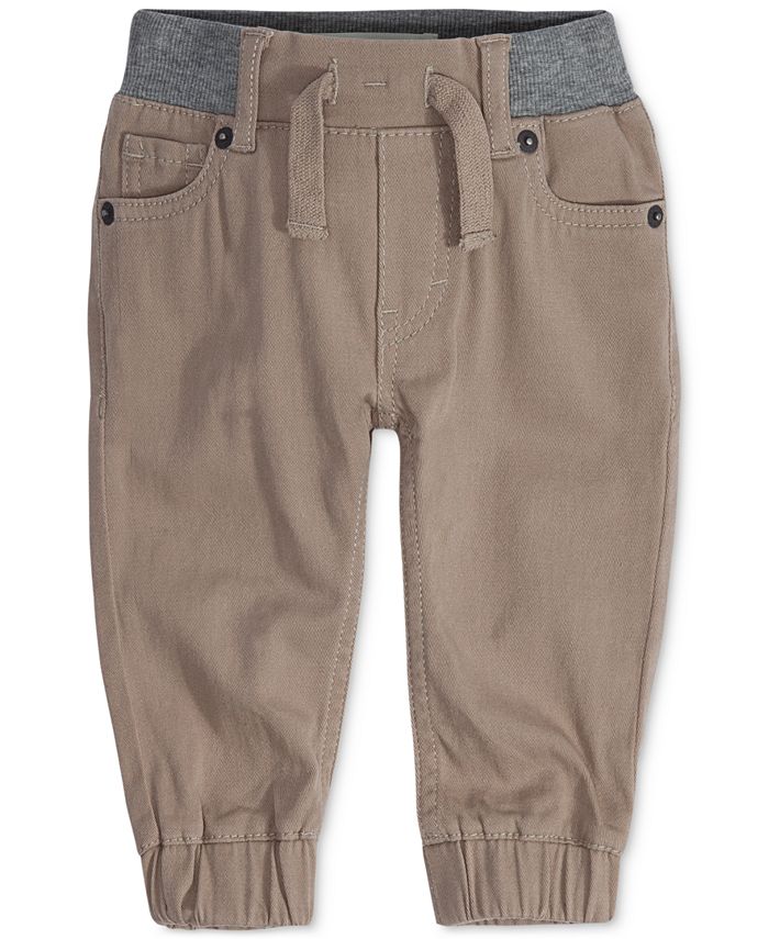 Брюки-джоггеры для маленьких мальчиков Levi's, коричневый брюки джоггеры из твила синий