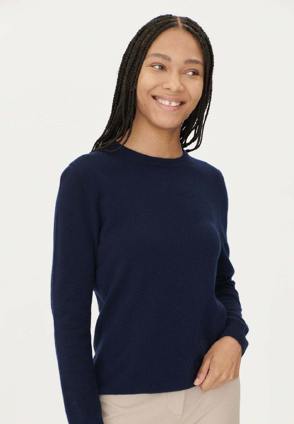 Вязаный свитер R AUSSCHNITT GOBI Cashmere, цвет dark blue
