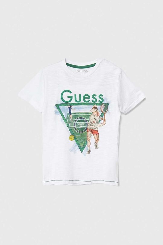 

Хлопковая футболка для детей Guess, белый