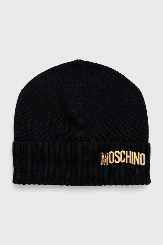 

Шерстяная шапка Moschino, черный