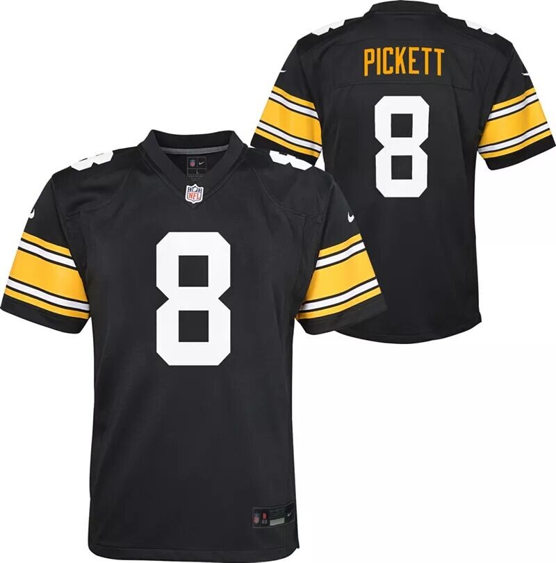 

Джерси Nike Youth Pittsburgh Steelers Kenny Pickett # 8 для альтернативной игры