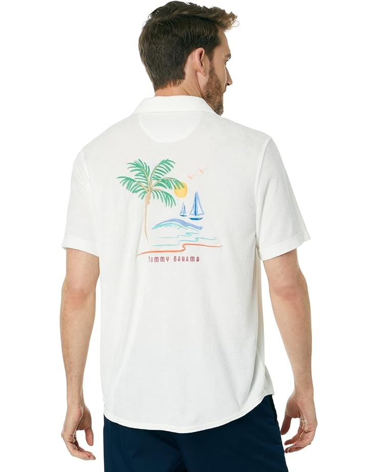 

Рубашка Tommy Bahama Poolside Oasis Camp Shirt, цвет Continental