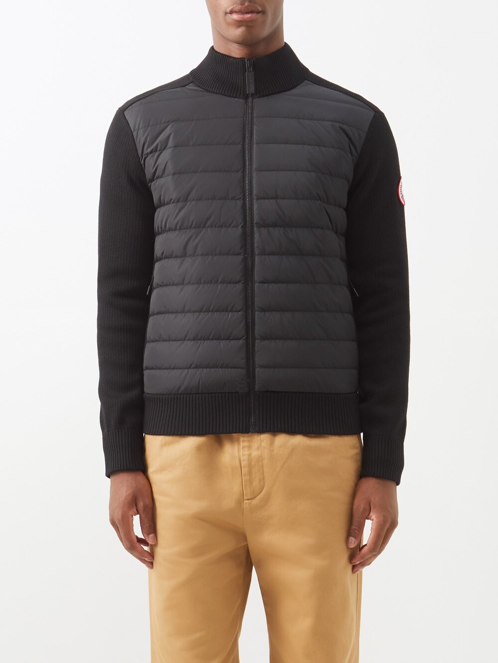 

Гибридная куртка из мериноса и пуховика Canada Goose, черный
