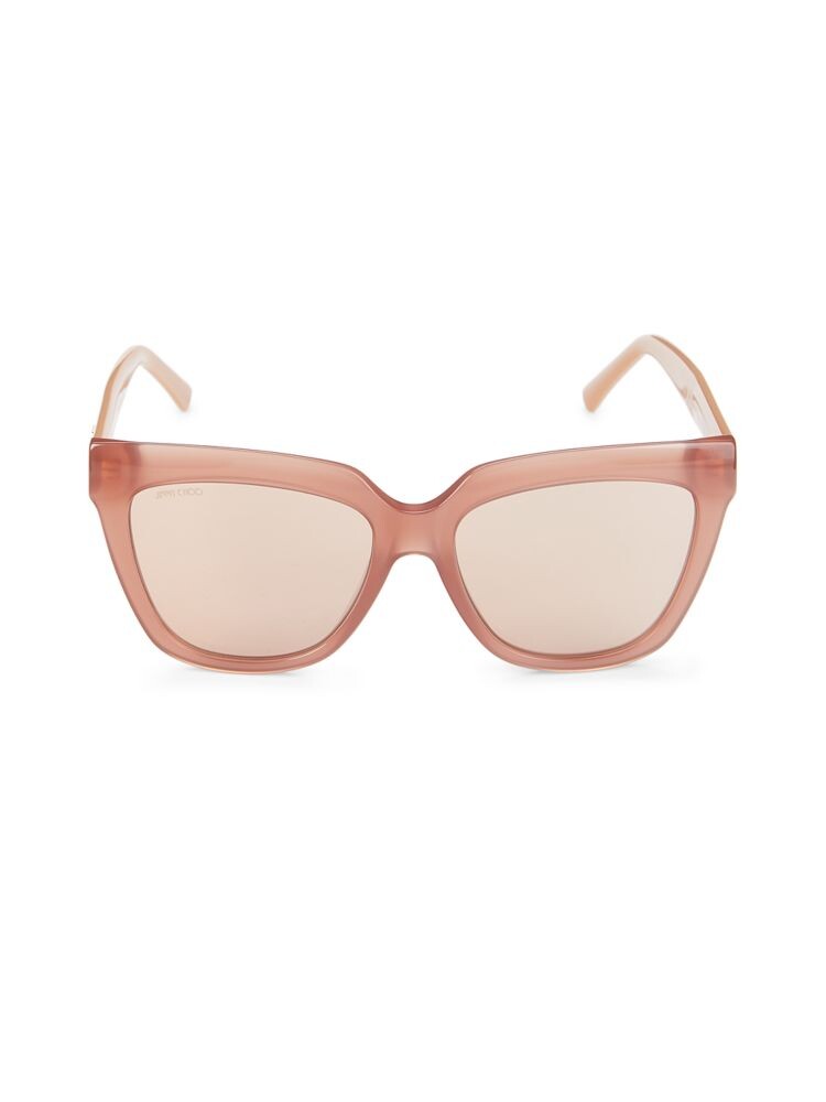 

Квадратные солнцезащитные очки Julie 55MM Jimmy Choo, розовый