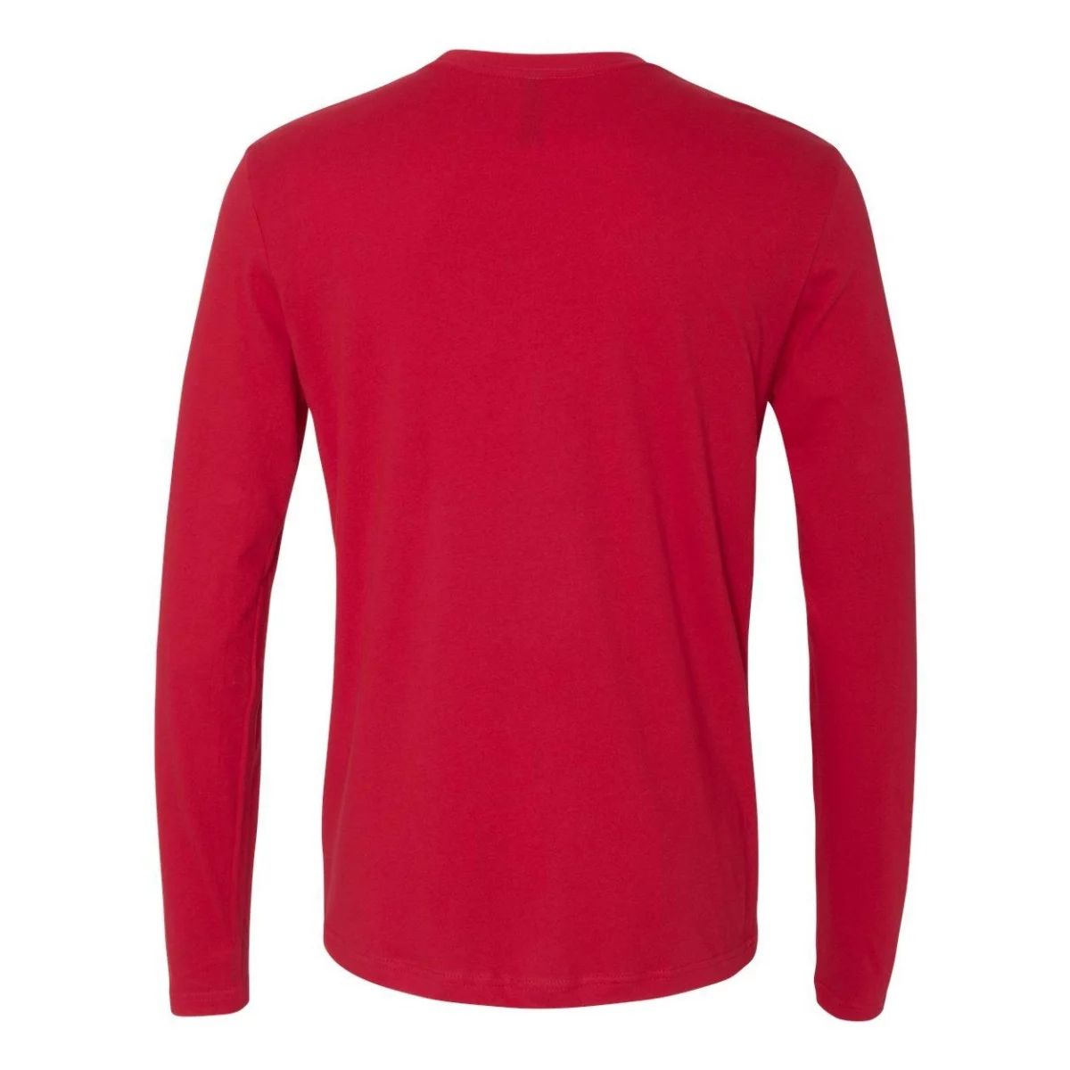 Хлопковая футболка-унисекс с длинными рукавами, Красная Next Level, красный