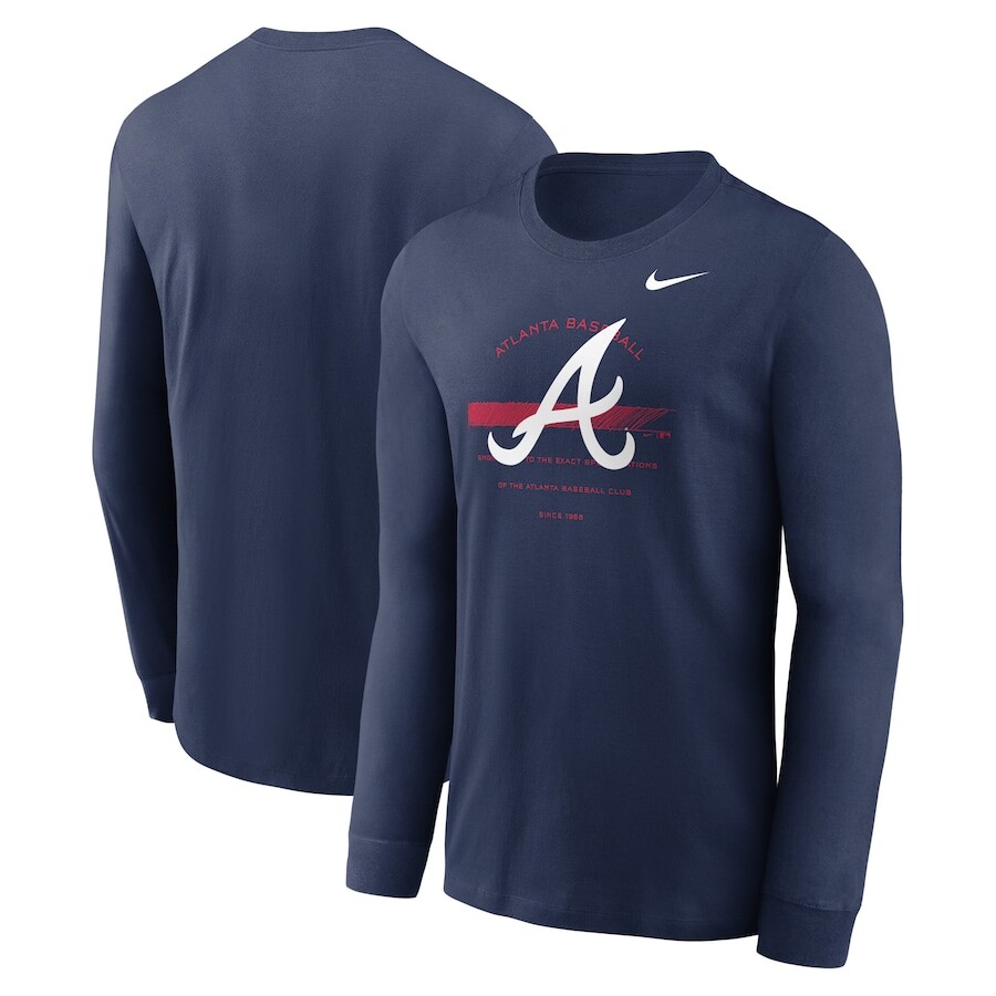 

Футболка с длинным рукавом Nike Atlanta Braves, нави
