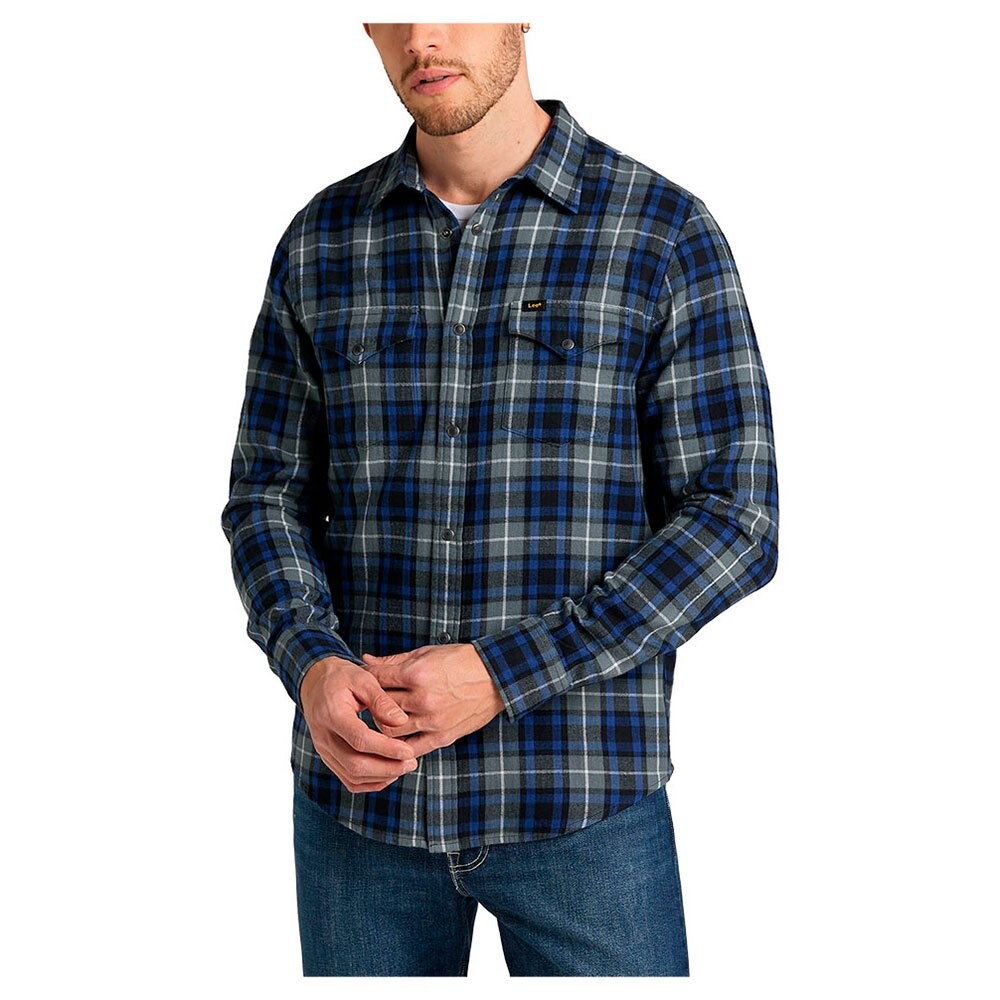 

Рубашка с длинным рукавом Lee Clean Regular Western, синий