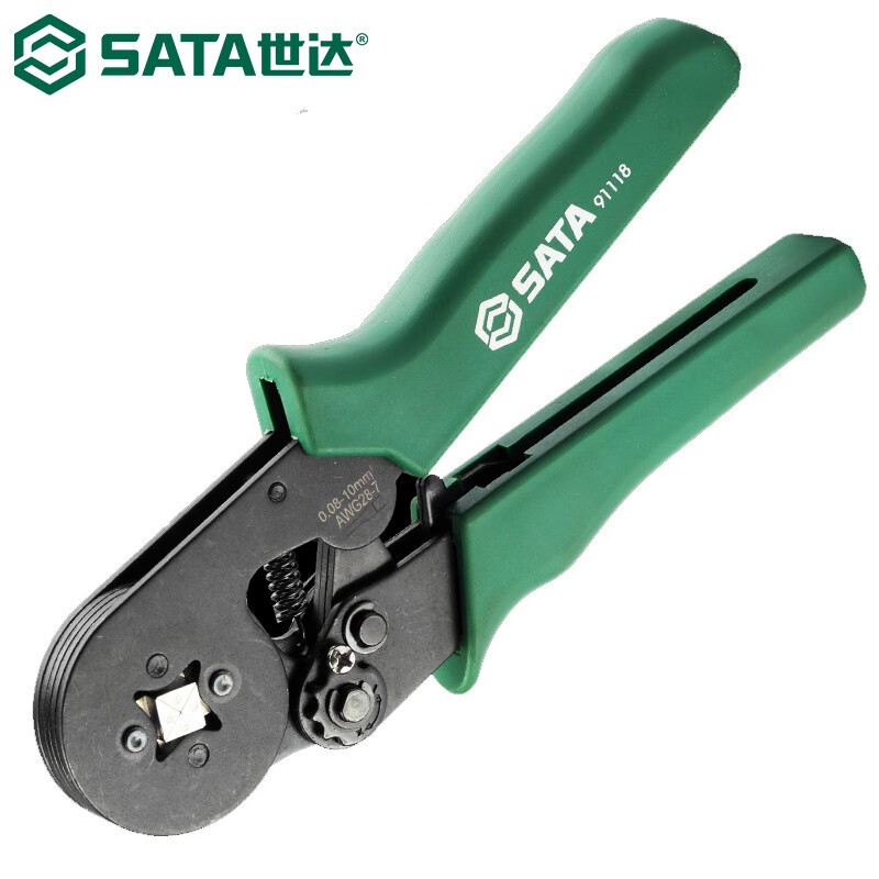 SATA 91118 Европейские клещи для обжима клемм, плоскогубцы для четырехсторонних клемм, клещи для обжима клемм