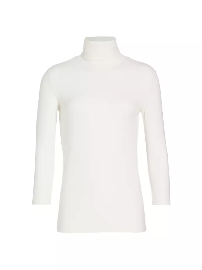 

Трикотажная блузка с высоким воротником Aja L'Agence, цвет off white