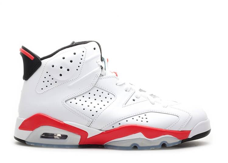 

Кроссовки AIR JORDAN 6 RETRO 'INFRARED PACK - WHITE', белый