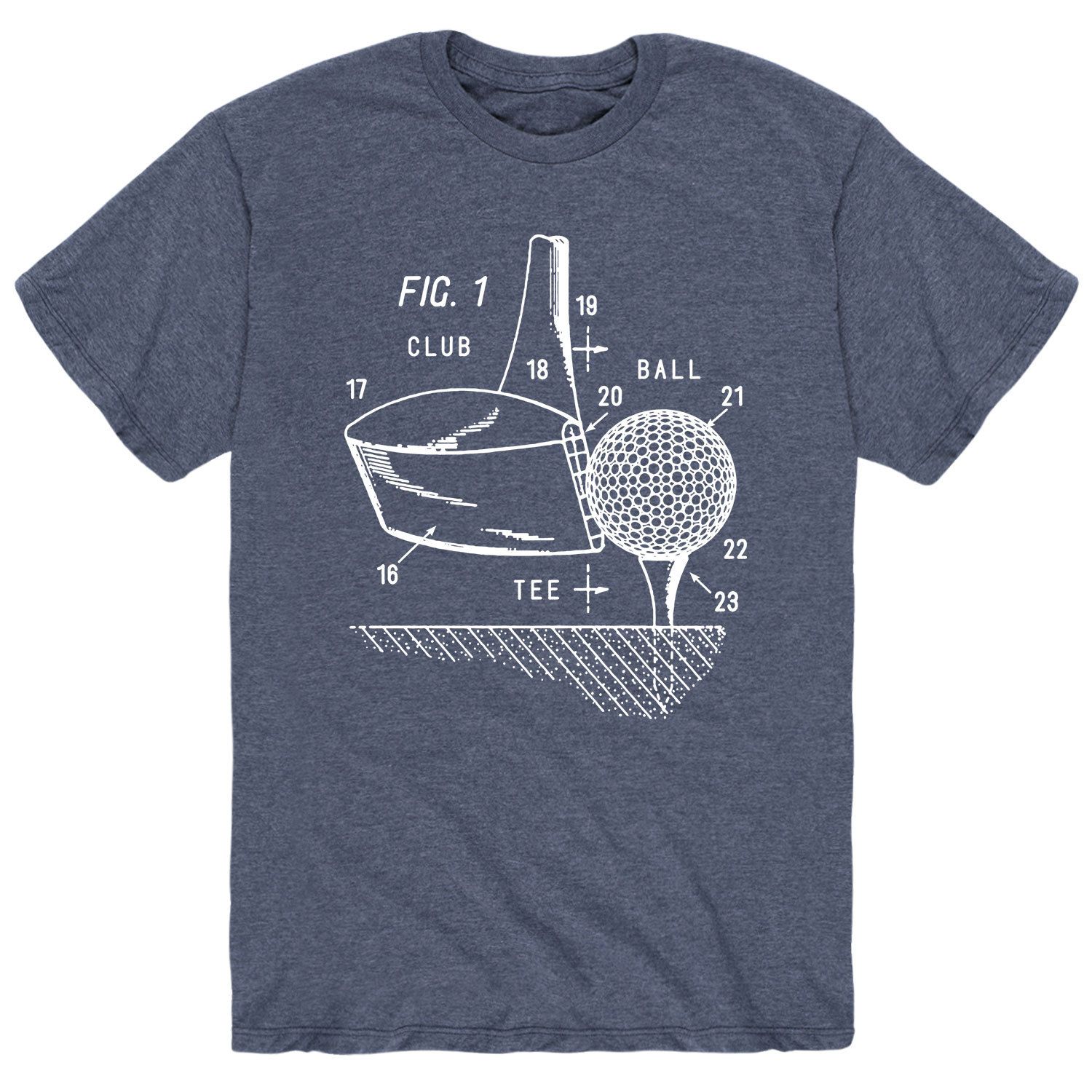 Мужская футболка с клюшкой и мячом для гольфа Licensed Character мужская футболка собака с мячом 2xl черный