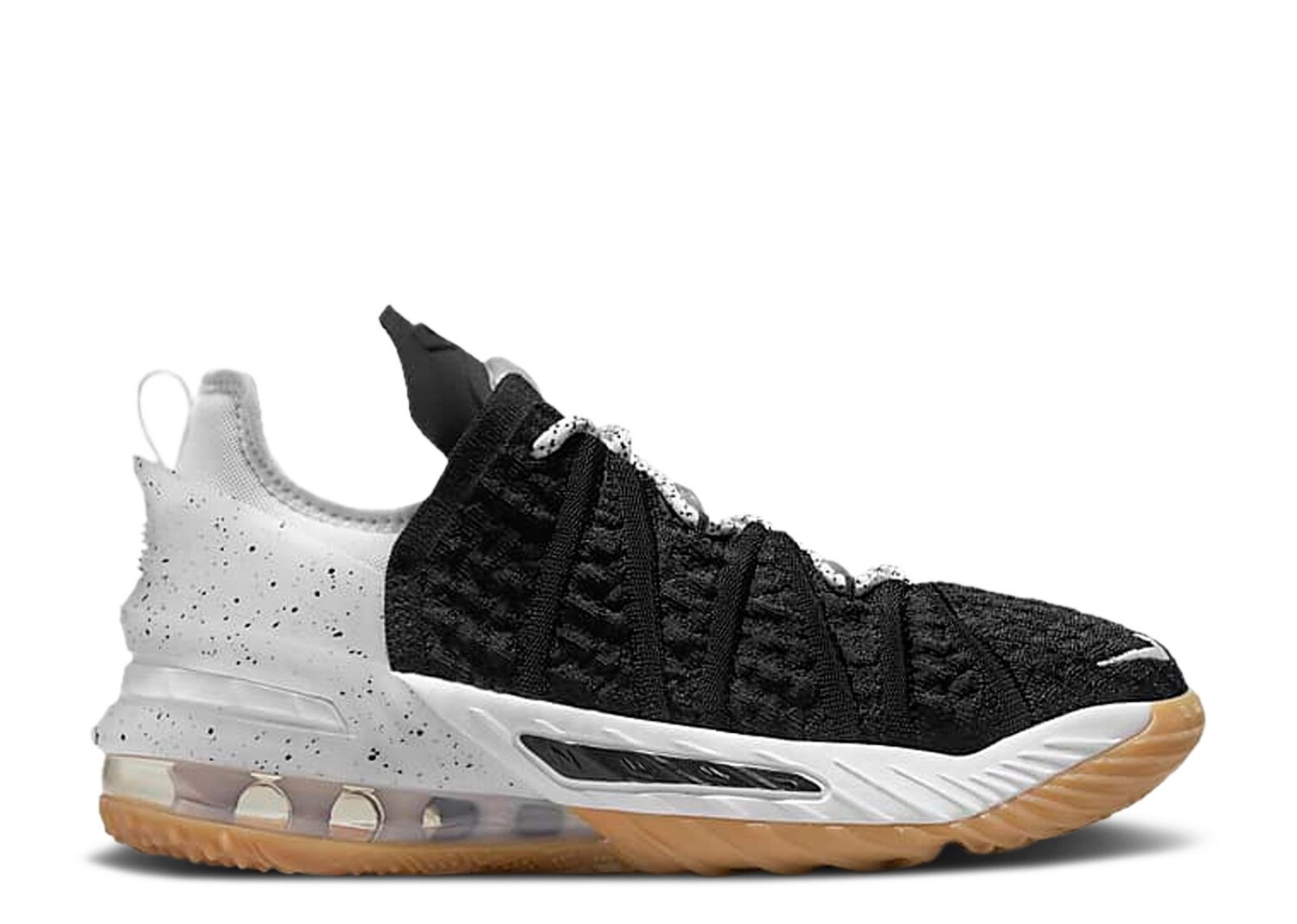 

Кроссовки Nike Lebron 18 Gs 'Black White Gum', черный