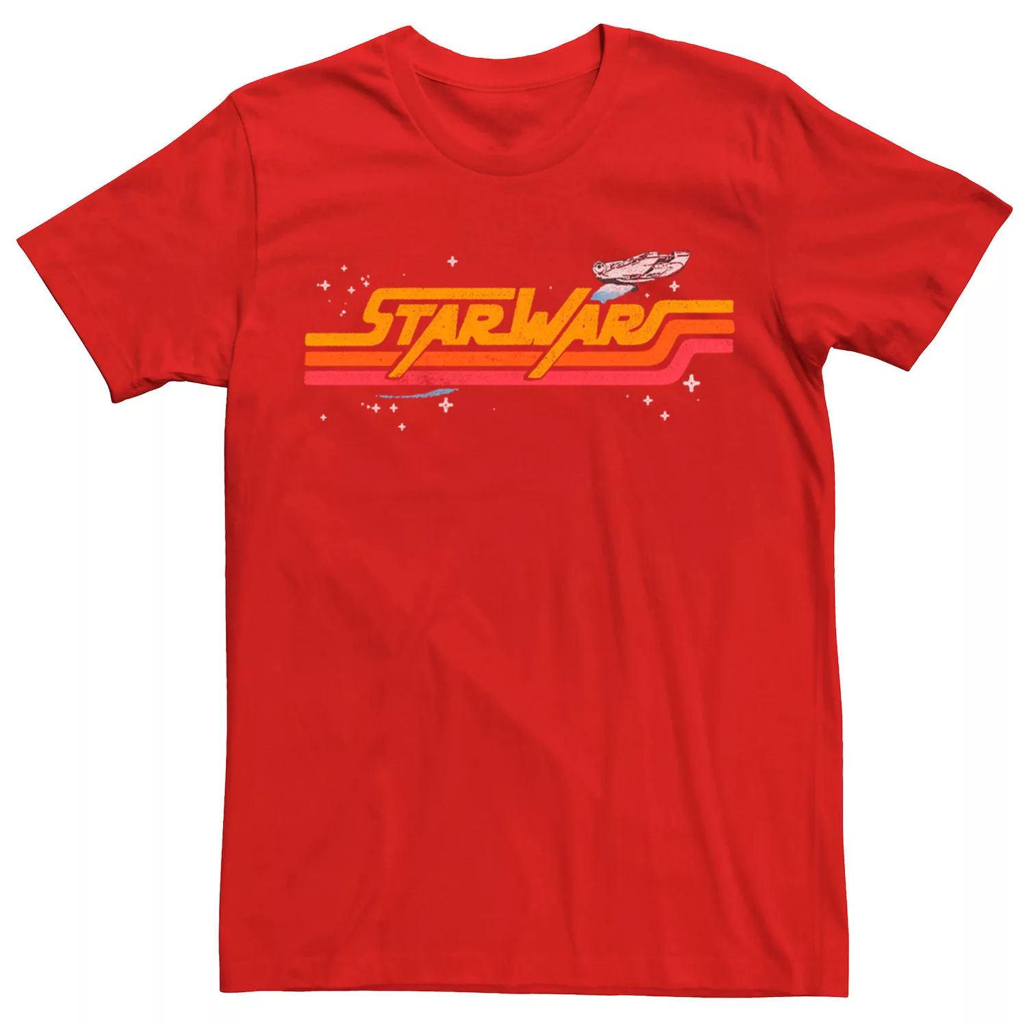 Мужская футболка с логотипом в стиле ретро «Звездные войны: Сокол тысячелетия» Star Wars, красный мужская футболка с логотипом комиксов звездные войны сокол тысячелетия star wars
