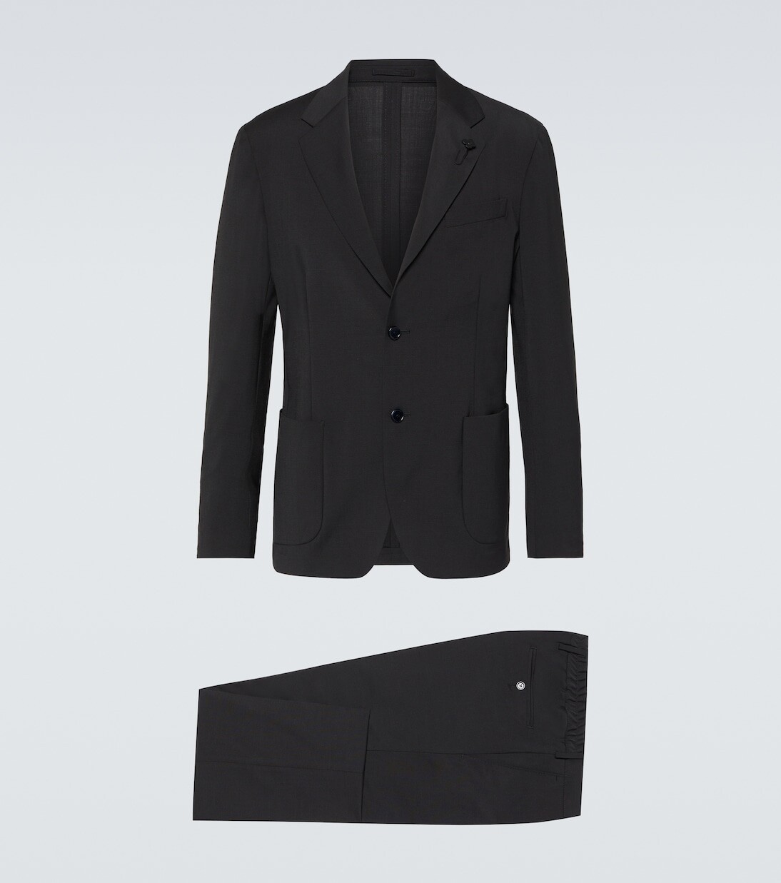 

Однобортный костюм Lardini, черный