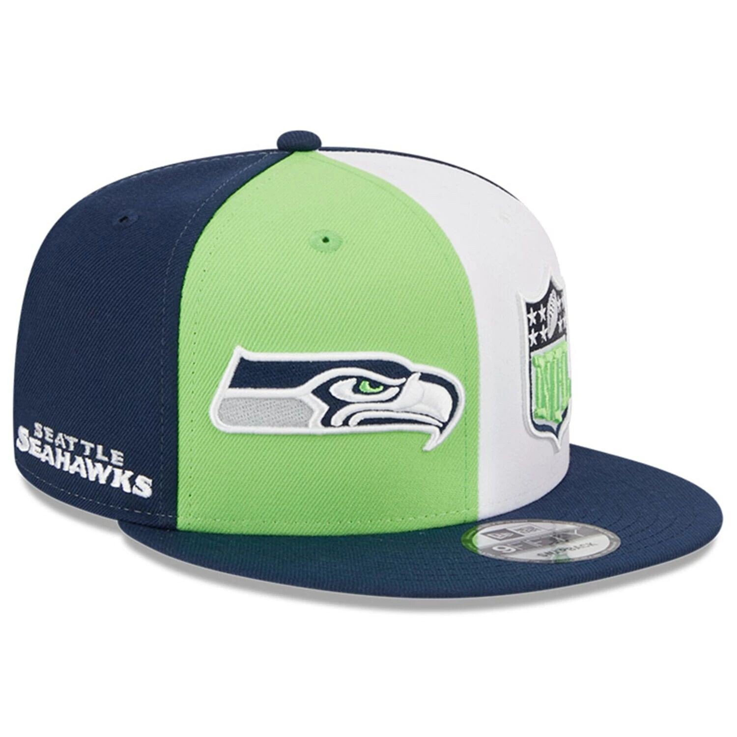 

Мужская кепка New Era Neon Green/College Navy Seattle Seahawks 2023 Sideline 9FIFTY Snapback Hat