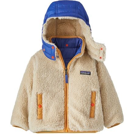 Двусторонняя куртка Tribbles с капюшоном – для младенцев Patagonia, цвет Belay Blue