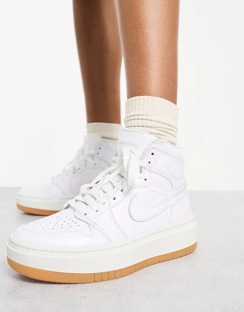 

Белые высокие кеды Air Jordan 1 Elevate