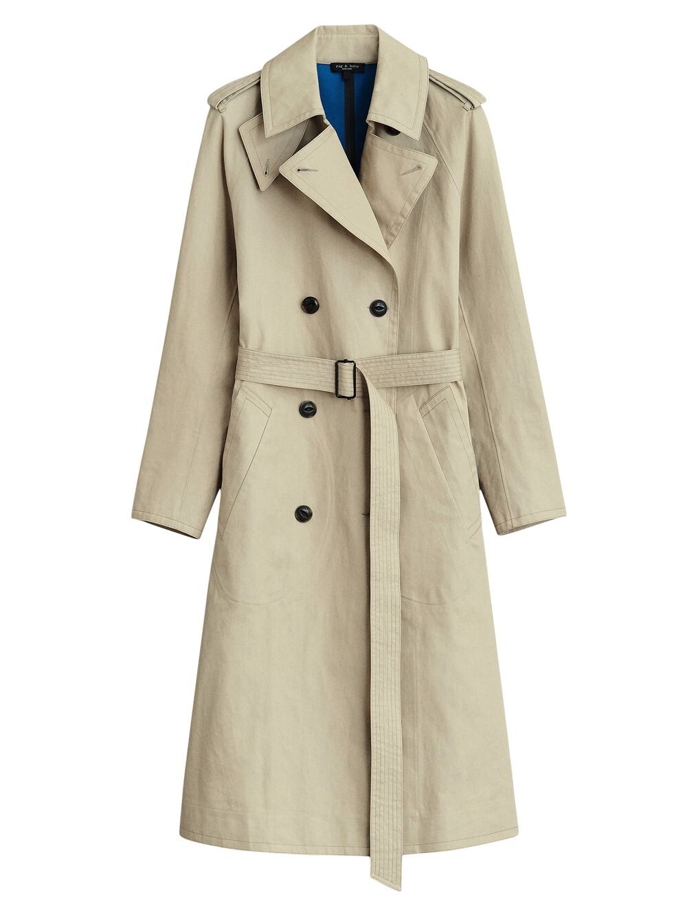 

Тренч Gwyn из смесового хлопка rag & bone, кэмел