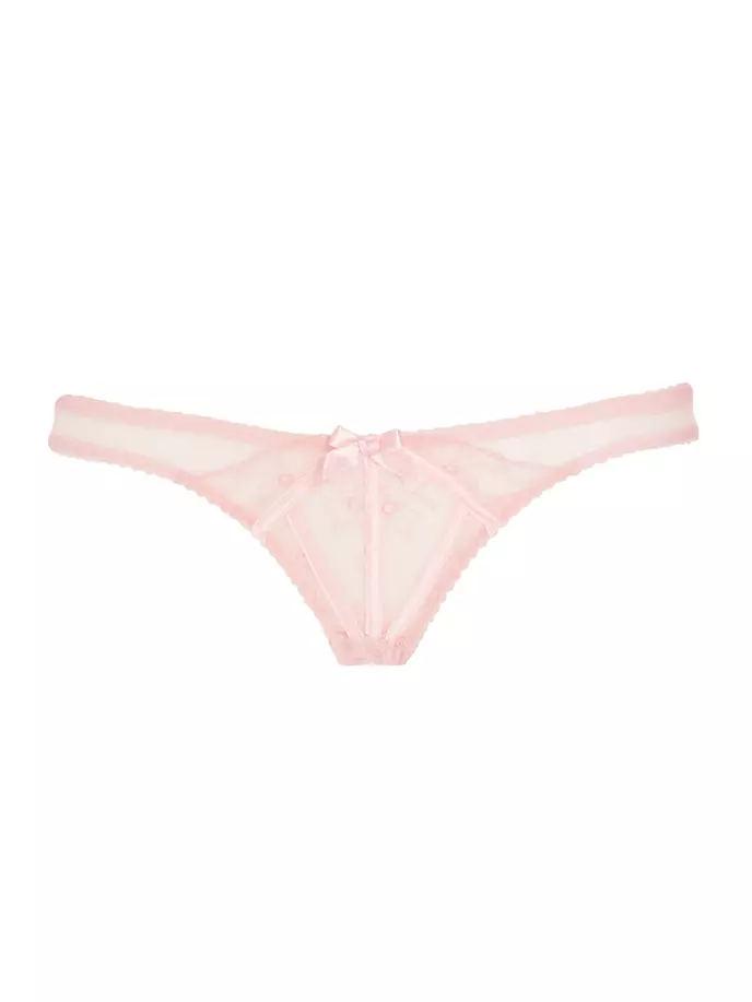 

Кружевные трусики бикини Rozlyn с цветочным принтом Agent Provocateur, цвет baby pink