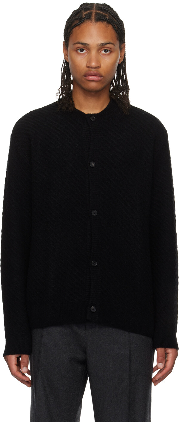 

Черный кардиган с разрезом Solid Homme