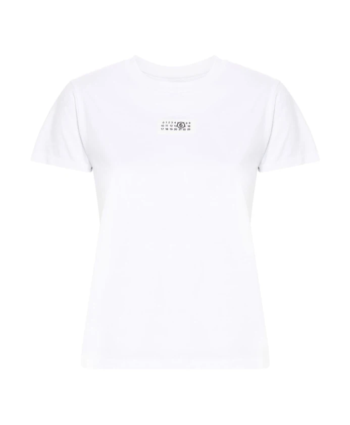 

Хлопковая футболка S с круглым вырезом Mm6 Maison Margiela, белый