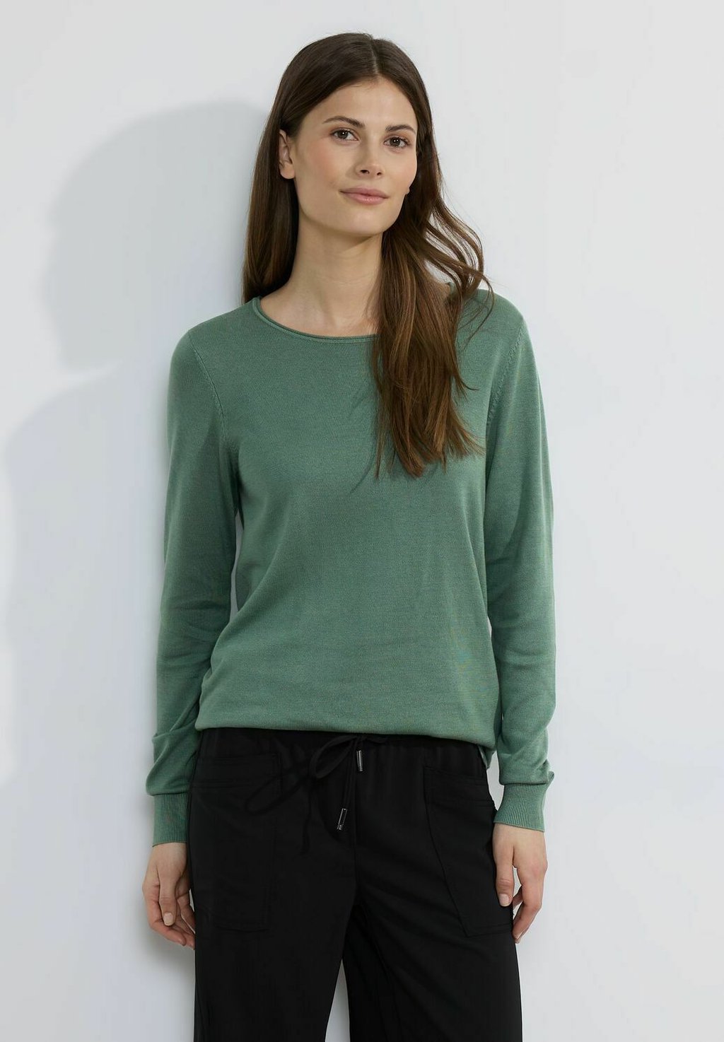 Вязаный свитер BASIC Cecil, цвет grün