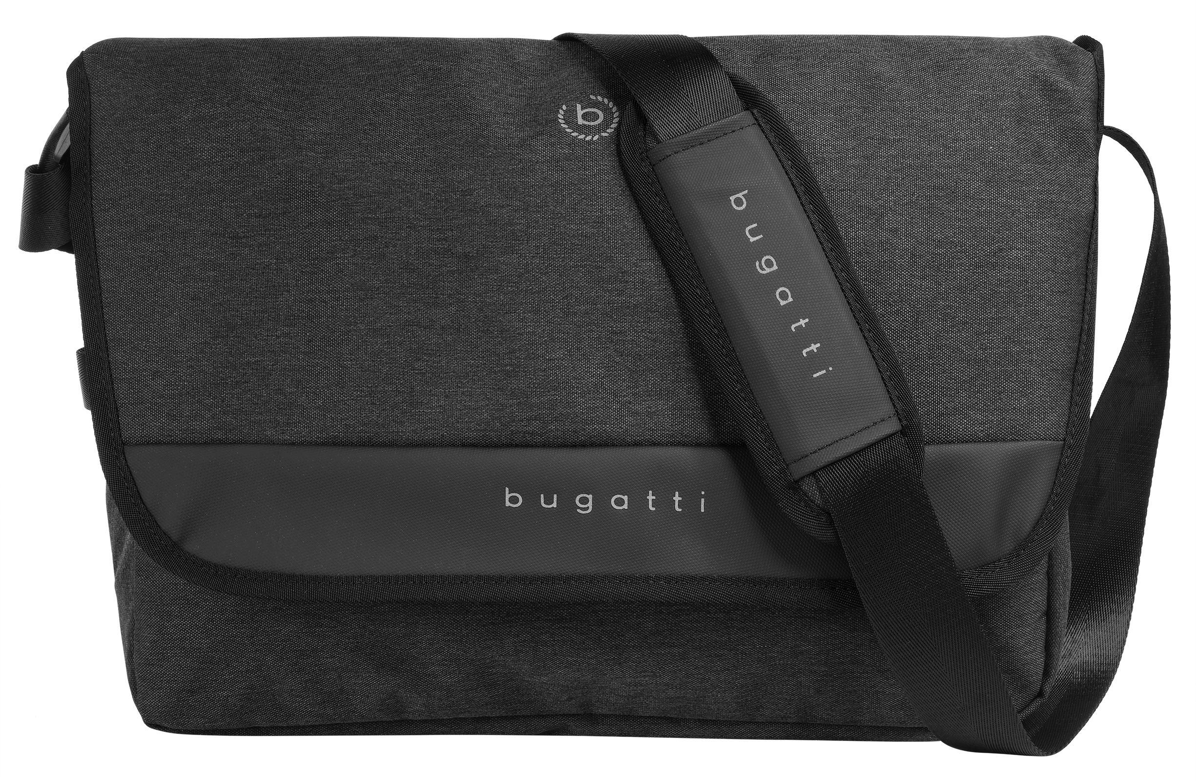 Сумка через плечо Bugatti Messenger UNIVERSUM, черный черный мужской рюкзак universum трансформируемый в сумку через плечо bugatti черный