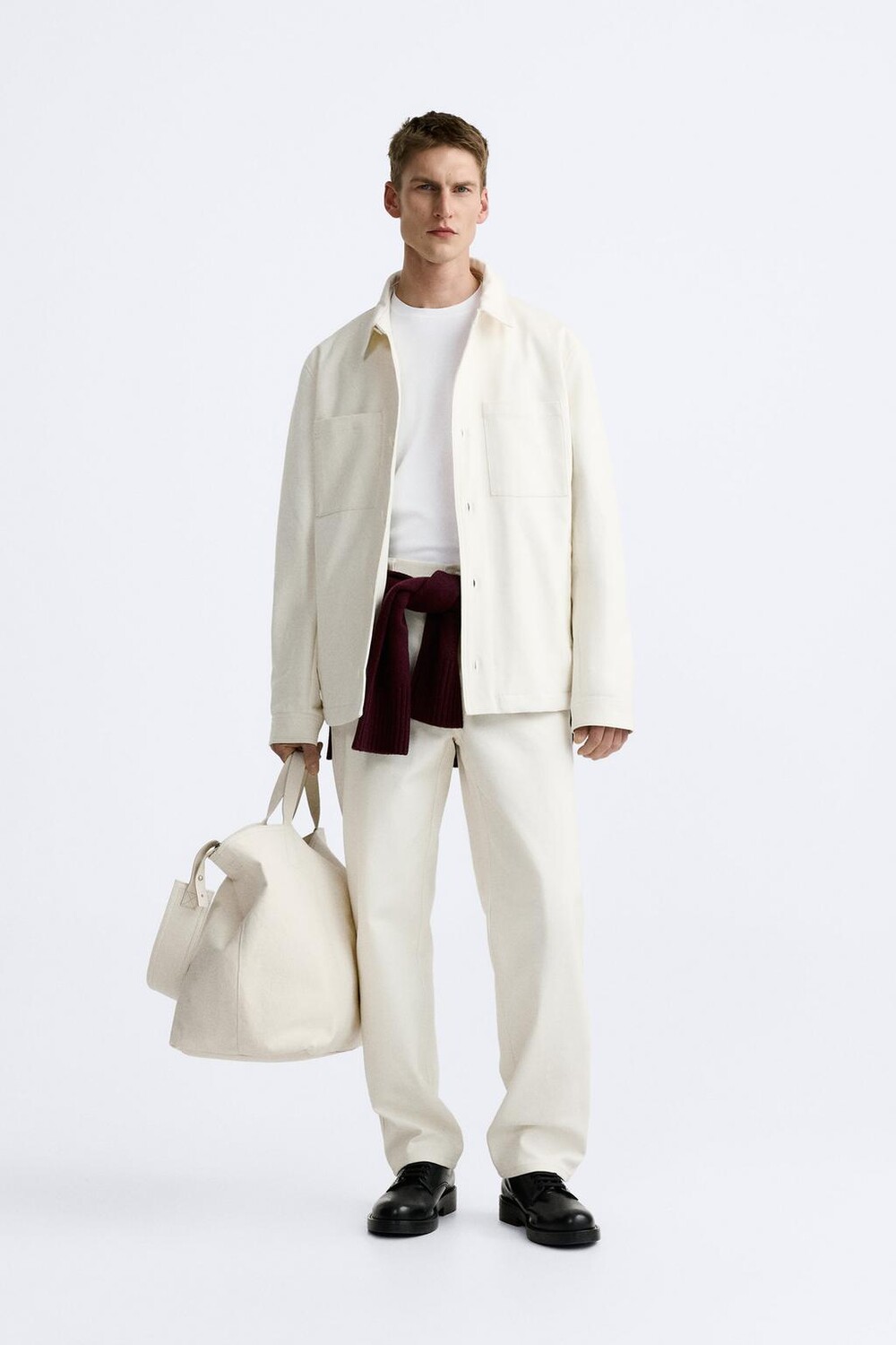 

Прямые брюки ZARA, белый