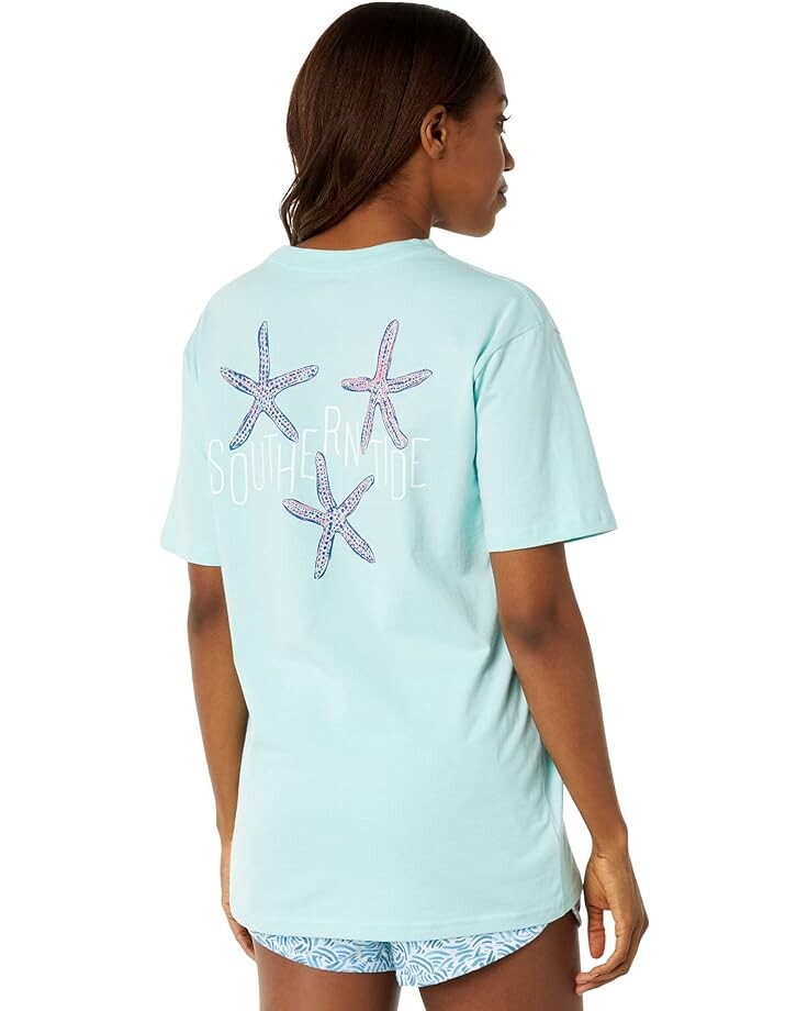 

Футболка Southern Tide Short Sleeve Tri Starfish Tee, цвет Baltic Teal