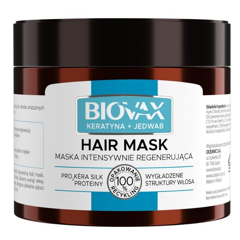 Biovax Keratyna+Jedwab маска для волос, 250 ml
