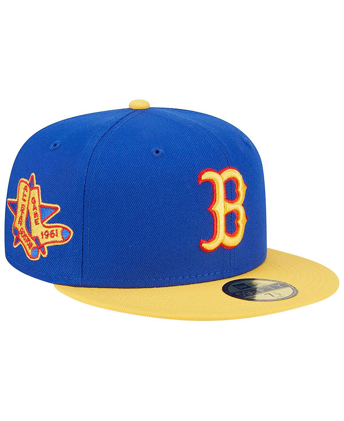 цена Мужская приталенная шляпа Royal, желтая Boston Red Sox Empire 59FIFTY New Era
