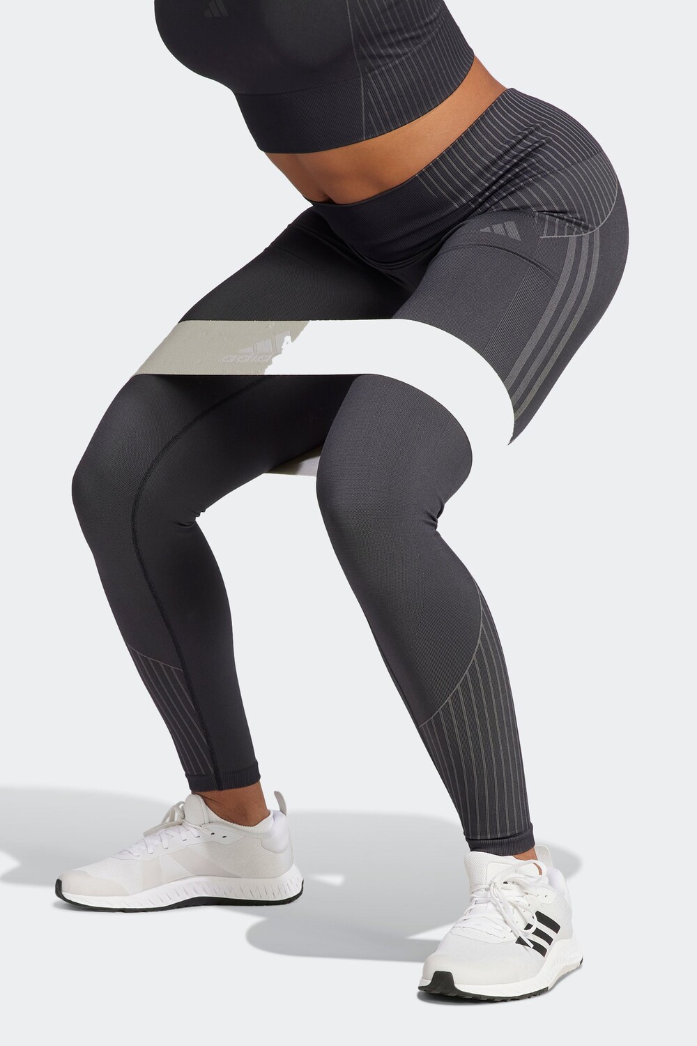 

Леггинсы 7/8 из 100% льна бесшовные Adidas, черный