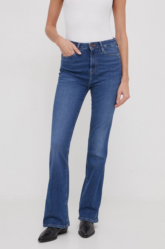Джинсы Pepe Jeans, темно-синий джинсы клеш pepe jeans полуприлегающие завышенная посадка стрейч размер 32 32 синий