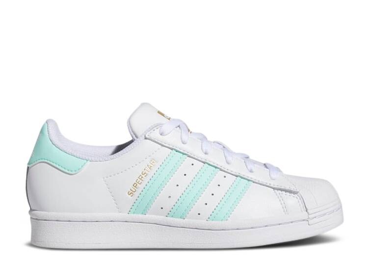 

Кроссовки Adidas SUPERSTAR J 'WHITE CLEAR MINT', белый