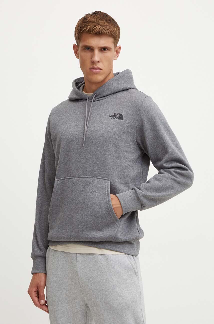 

Простое худи с куполом The North Face, серый