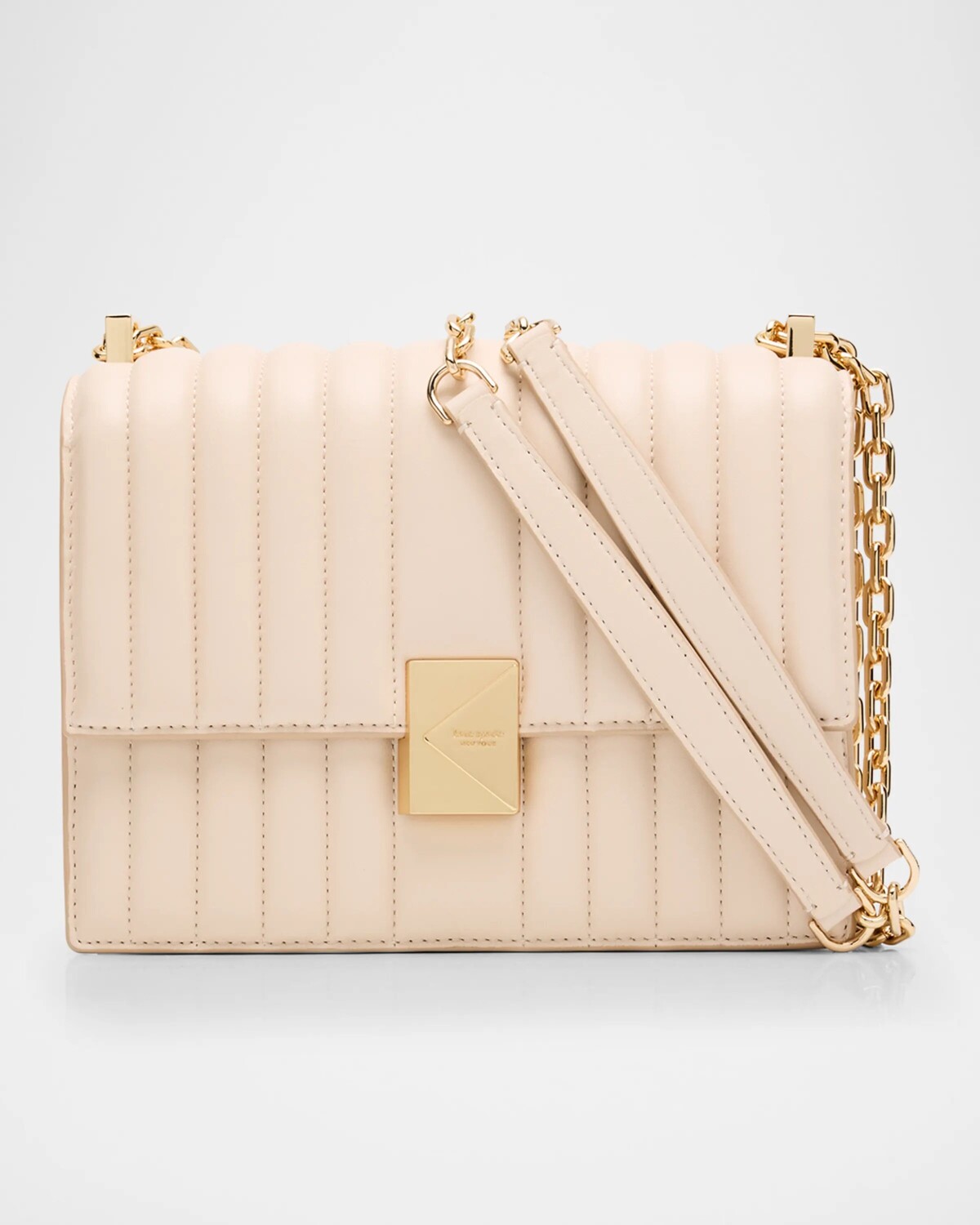 

Стеганая кожаная сумка на плечо Tribeca Kate Spade New York, цвет Milk Glass