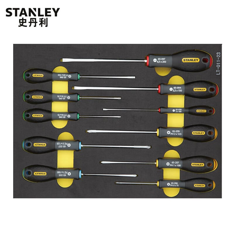 Stanley STANLEY Набор держателей инструментов для отверток с крестообразной трехцветной ручкой из 11 предметов LT-011-23 можно настроить