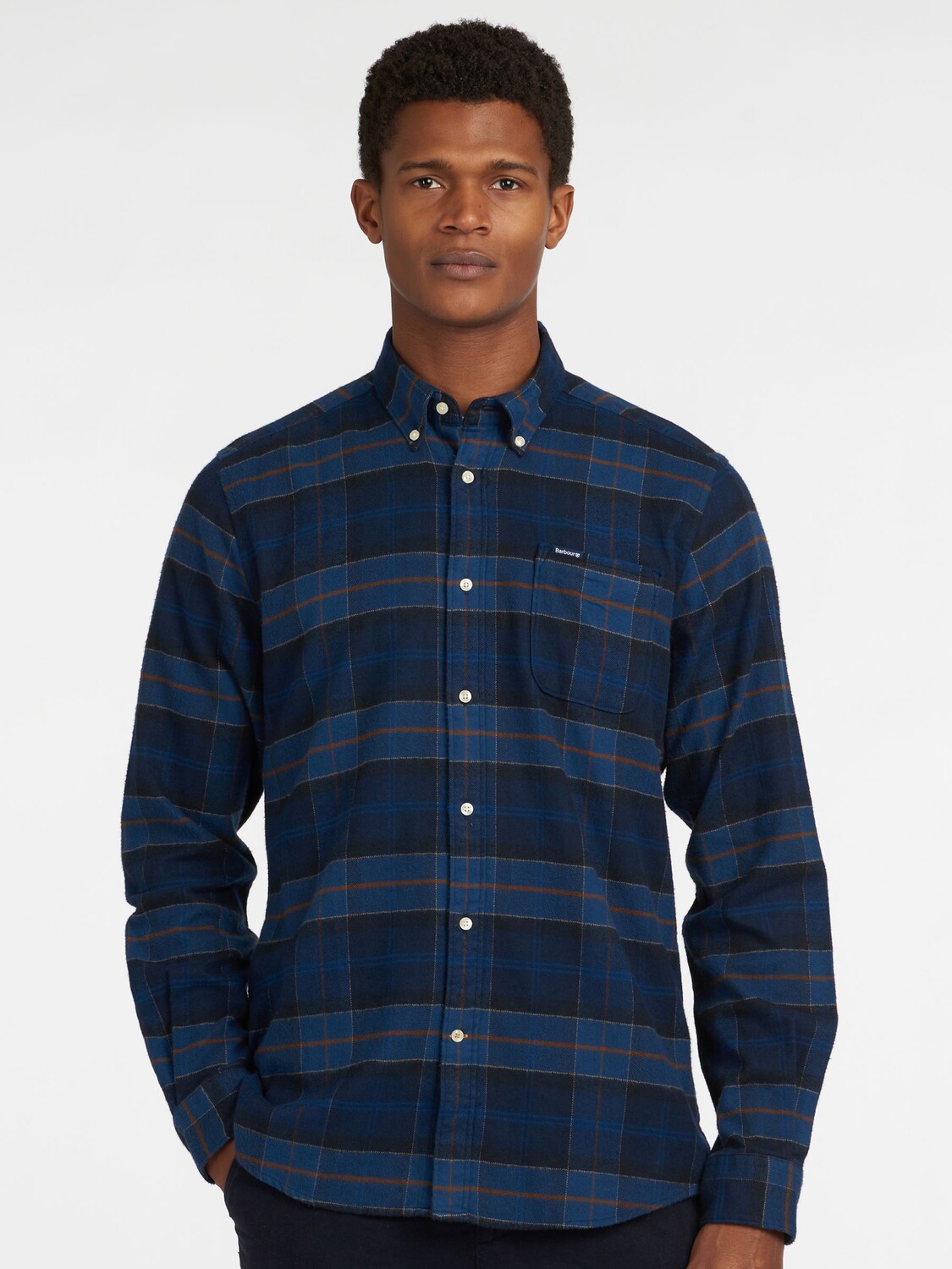 

Рубашка в шотландскую клетку приталенного кроя Barbour Kyeloch, цвет Midnight