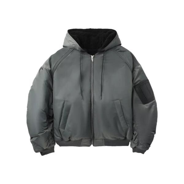 

Куртка wendbare ma-1 bomberjacke mit kapuze grey grey Juun.J, серый
