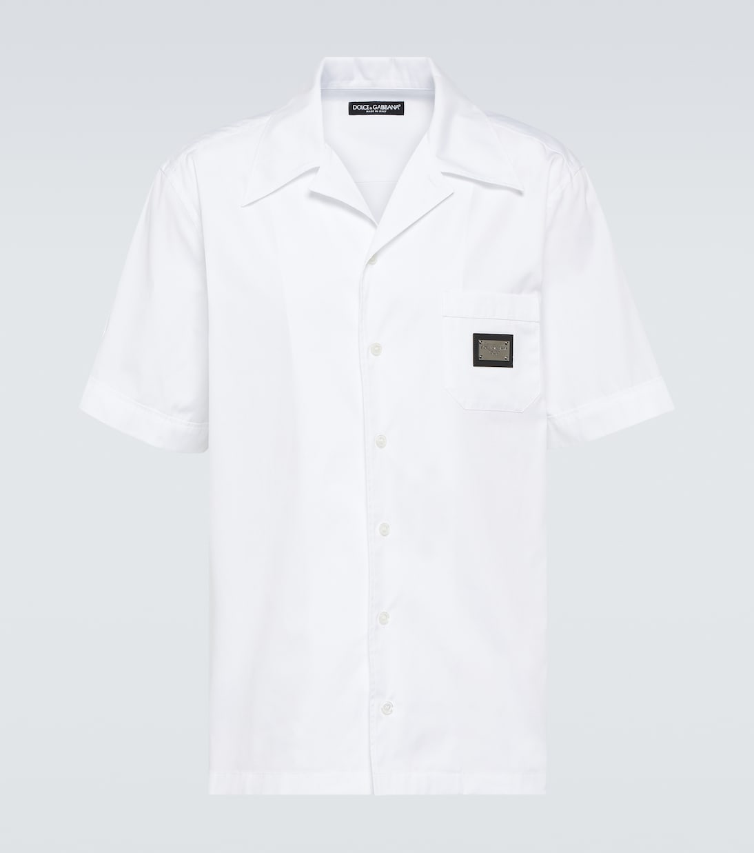 Рубашка из хлопка с логотипом Dolce&Gabbana, белый толстовка из хлопка с логотипом dolce