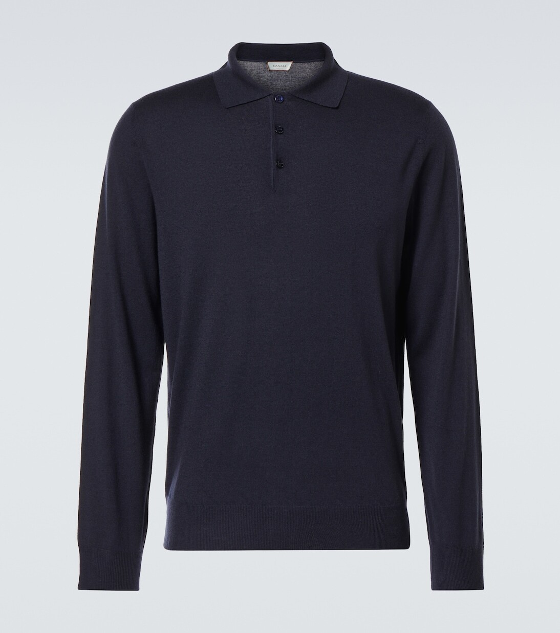 

Кашемировый свитер-поло Canali, цвет dark navy