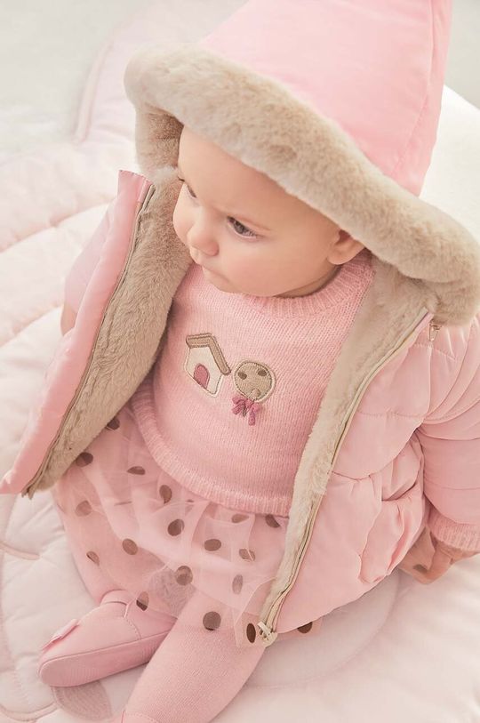 цена Двусторонняя детская куртка Mayoral Newborn, розовый