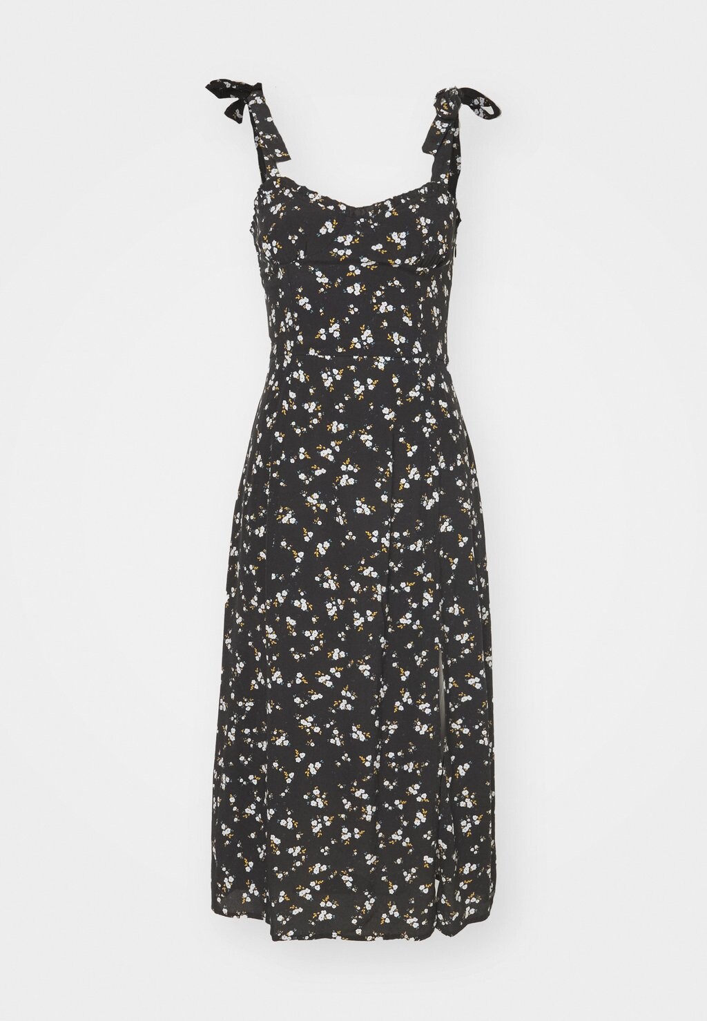 

Летнее платье Midi Floral Ruffle Dress Tommy Hilfiger, черное